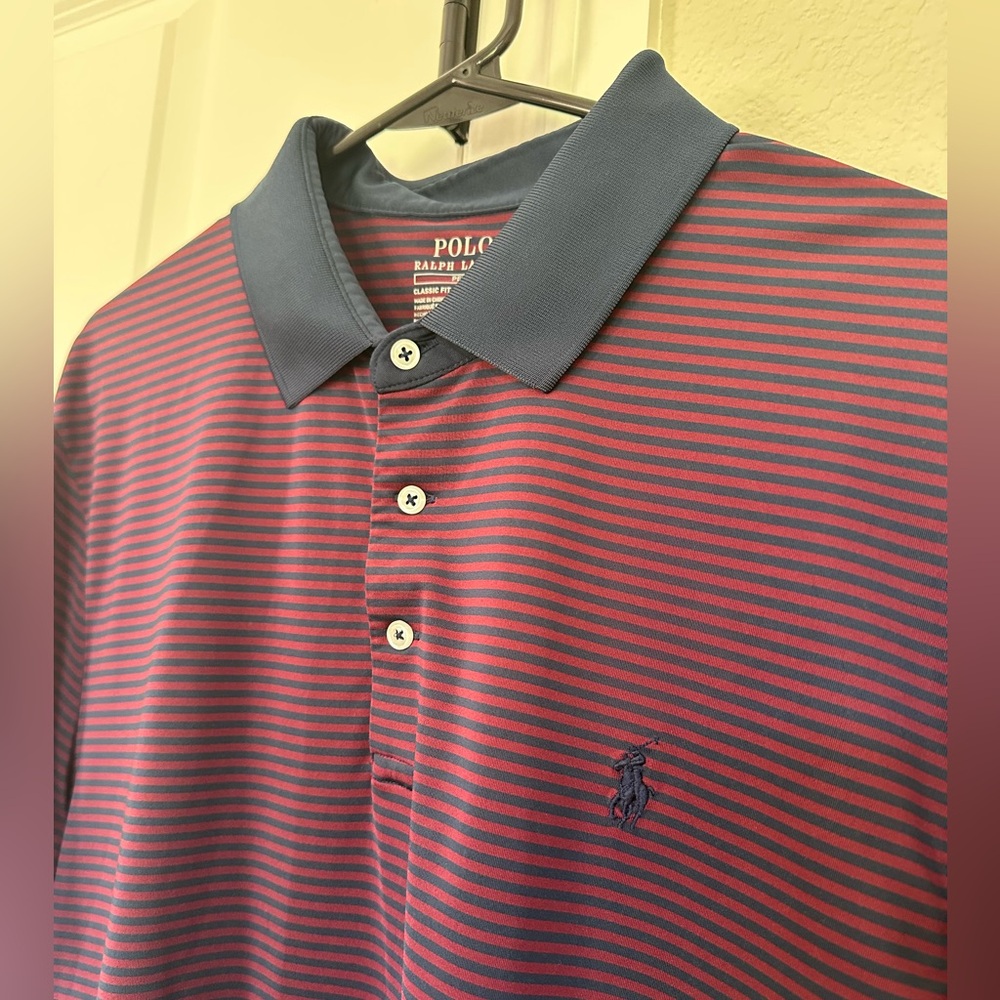 Polo by Ralph Lauren Maroon and Navy Classic Polo… - image 2